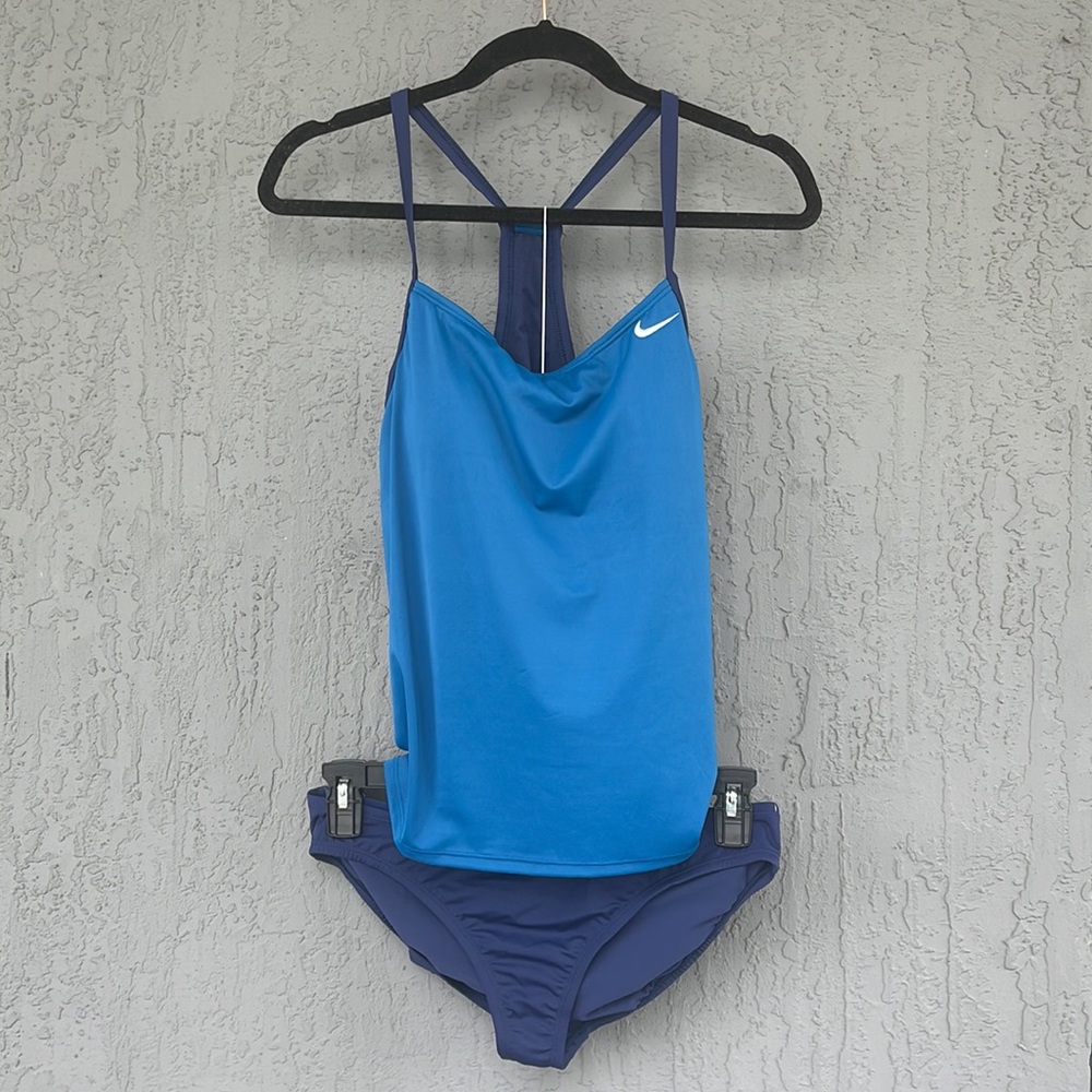 NWT NIKE WOMEN'S 2-PIECE RACEBACK TANKINI SWIMMING SUIT SET XL - Picture 2 of 7